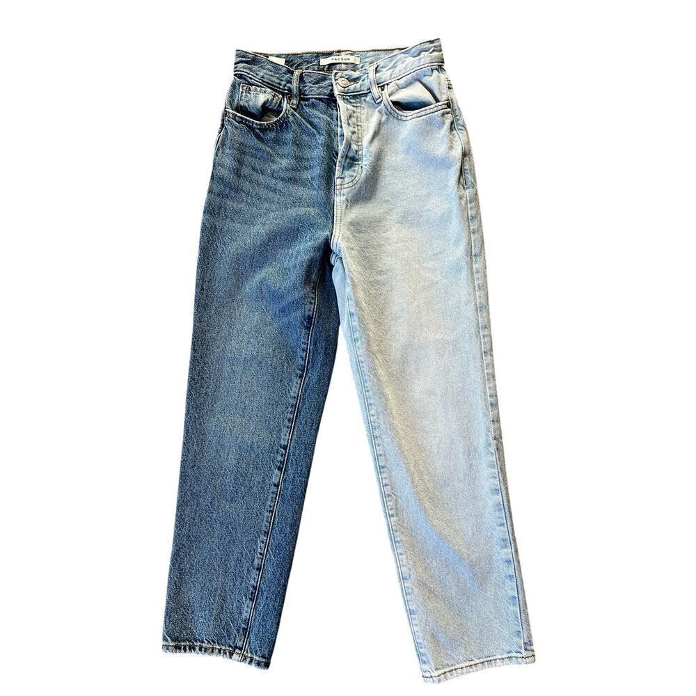 PacSun Women's Jeans, Size 24 Straight, High Rise, Two-Tone, Button Fly